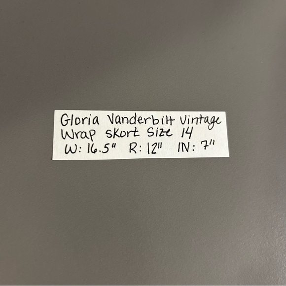 Vintage Gloria Vanderbilt Blue Gingham Wrap Skort Shorts Women’s 14 100% Cotton - Picture 14 of 14